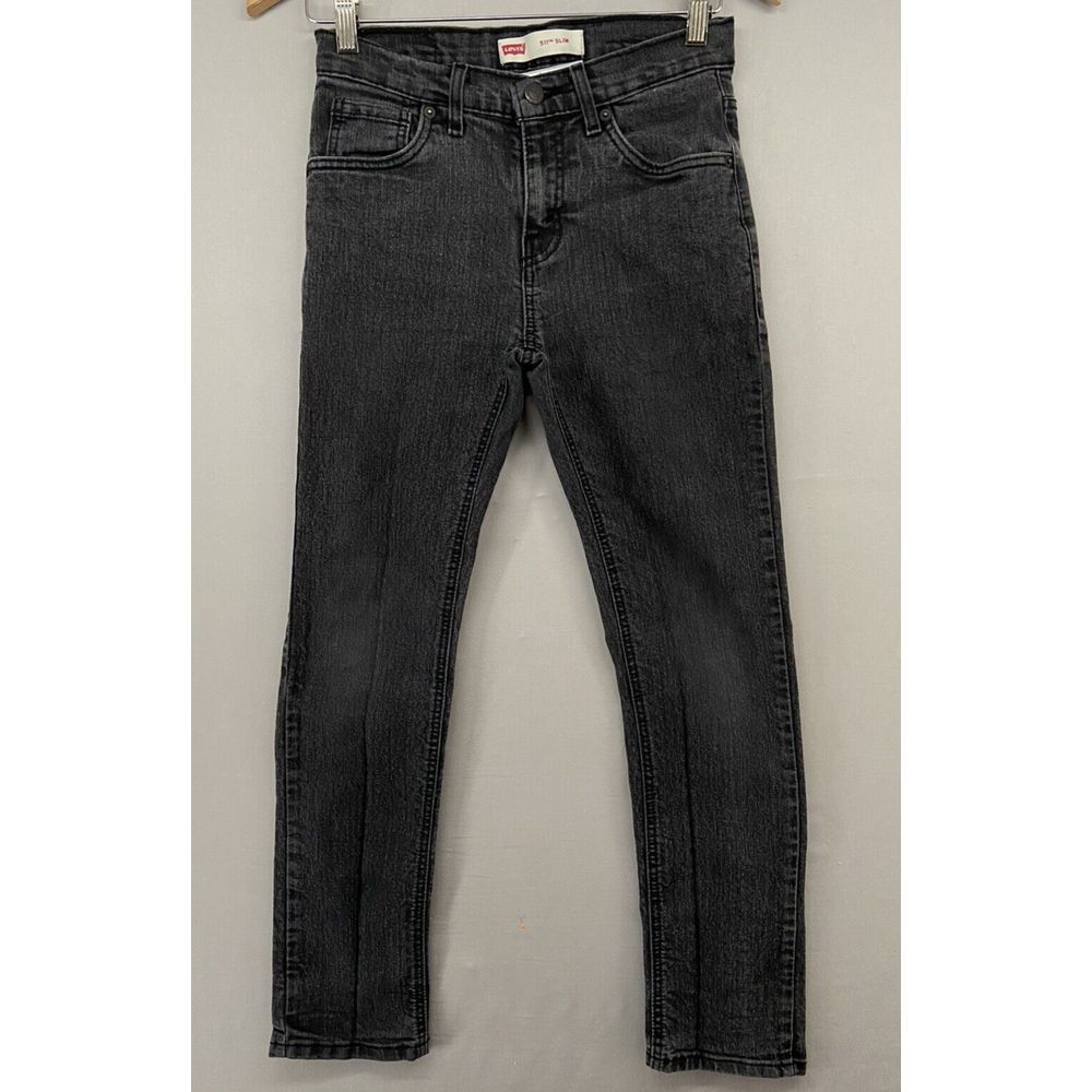 Levis 511 Jeans YOUTH BOYS 16 SLIM 28x28‎ Straight Black Medium Wash Stretch
